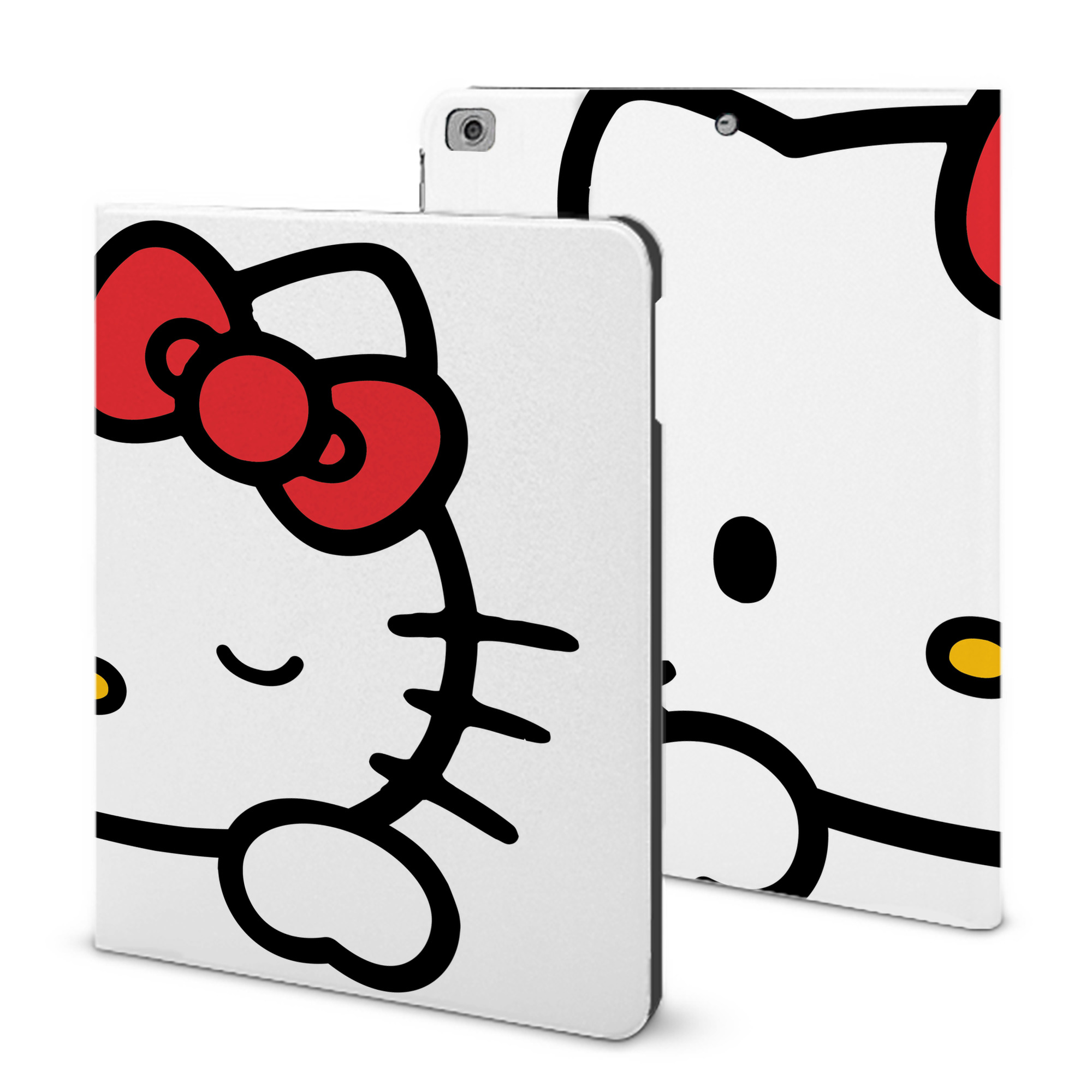 （画像用） Hello Kitty ハローキティ IPad ケース ブック型 PUレザー TPU 耐衝撃 軽量 薄型 ペン収納なし 全面保護 IPad 各モデル対応